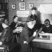 A group of women who processed astronomical data by measuring the brightness, positions and colors of stars develops the Harvard classification scheme for stellar classification.
